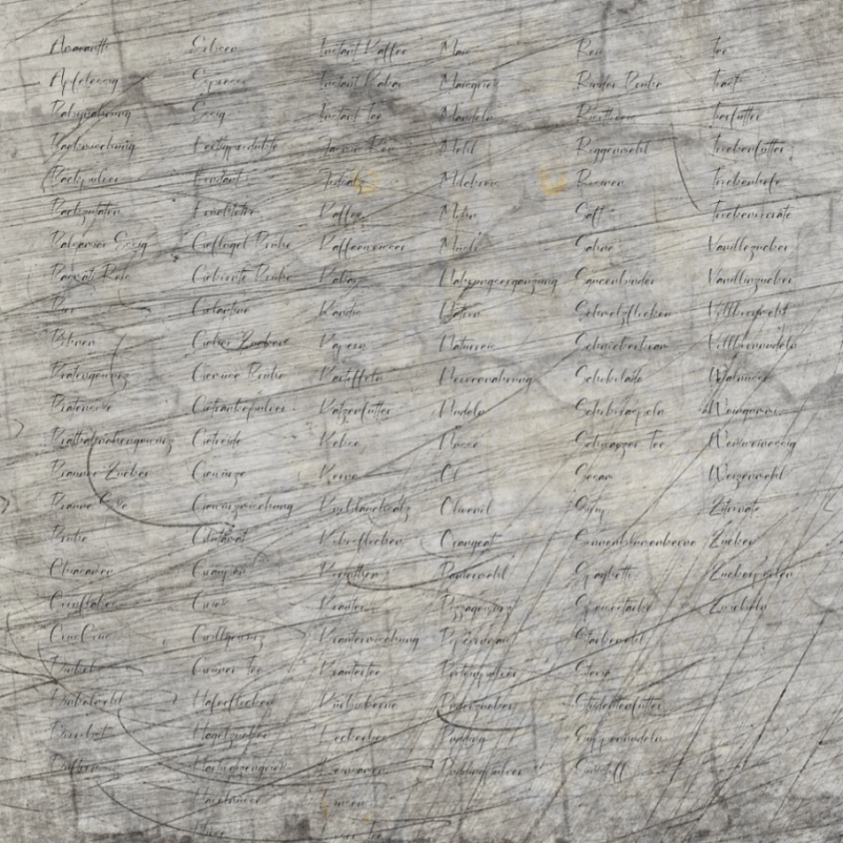 Kreative Gestaltungsmöglichkeiten mit der 138 x Vorratshaltung Laserdatei von easy-sticks, die eine handschriftliche Übersicht bietet.