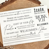 Schön, dass du da bist, Oh Happy Day, Willkommen Zuhause Rub On Sticker