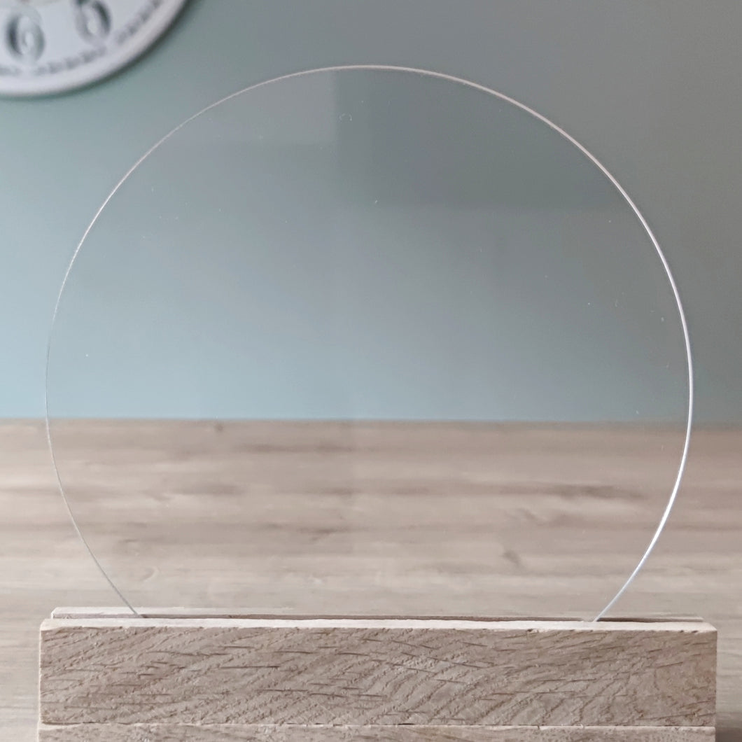 2er Set - runde Scheiben, 16cm Durchmesser Acrylglas  3mm transparent oder satiniert