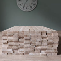 Easy-Sticks 4.0 - Eichenholz-Sticks ohne Klebeband für saubere Bastelprojekte - 32cm x 2,3cm x 0,8cm