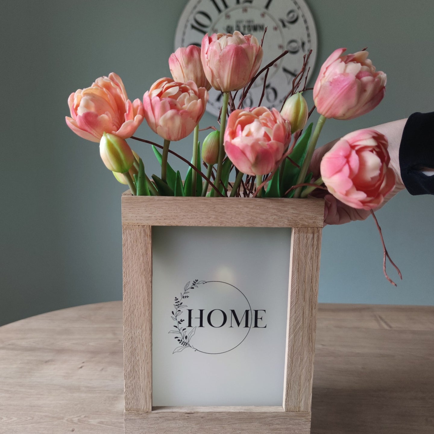 Acryl Scheibe für Laternen aus Klötzchen Easy-Sticks Vase