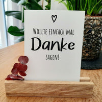 Stimmungsvolle Postkarte von Easy-Sticks, Herzensmensch, alles Liebe, alles Gute mit dem Text 'Wollte einfach mal Danke sagen!' - ideal für Dankesbotschaften.