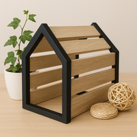 3D gedruckte Häuser Rahmen in schwarz zum Bauen eines Deko Hauses mit Easy-Sticks