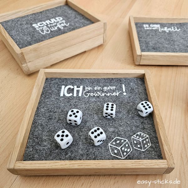 Ich bin ein guter Gewinner Würfel Spiel Plotter datei Easy-sticks Würfelspiel DIY