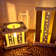 Silikon Gießform Für Windlicht Gießen - Quadratisch - Hochwertiges Silikon mit Klötzchen Easy-Sticks Hölzern Hölzchen