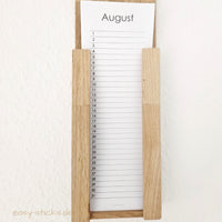 Eleganter Monatskalender August, entworfen von easy-sticks, zum Abreißen, ideal für Büro und Zuhause, PDF-Kalender für private und gewerbliche Nutzung.