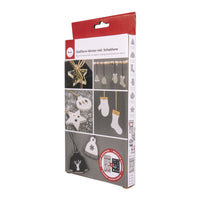 Verpackung der Silikon-Gießform Winter inkl. Schablone von easy-sticks, zeigt kreative Anwendungsmöglichkeiten für festliche Dekoration.