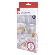 Silikon-Gießform Engel + Flügel von easy-sticks, Verpackung mit verschiedenen Gießformen für Engel und Federn, ideal für kreative Bastelprojekte.