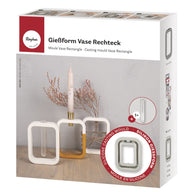 Rechteckige Gießform Vase/Kerzenhalter Mit Reagenzglas - Silikon Für Kreativ-Beton Kerzen oder Blumen Rayher