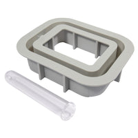 Rechteckige Gießform Vase/Kerzenhalter Mit Reagenzglas - Silikon Für Kreativ-Beton Kerzen oder Blumen Rayher