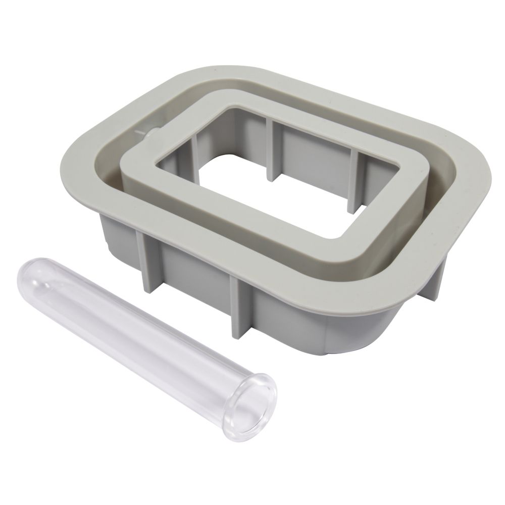 Rechteckige Gießform Vase/Kerzenhalter Mit Reagenzglas - Silikon Für Kreativ-Beton Kerzen oder Blumen Rayher