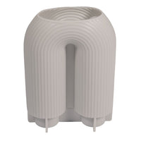 Silikon Gießform von Easy-Sticks - moderne U-Form Vase geriffelt, ideal für kreative Bastelideen.