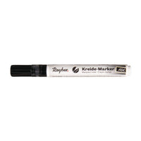 Schwarzer Kreide-Marker von Rayher, ideal für kreative Beschriftungen, Teil der Kollektion Kreide-Marker Keilspitze 2-6 mm von easy-sticks.