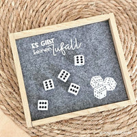 Es gibt keinen Zufall Würfel Spiel Plotter datei Easy-sticks Würfelspiel DIY