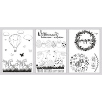 Fenster Malvorlagen Für Frühjahrs Dekoration Fenster & Ostern Mit Kreidemarker - 3 Vorlagebögen A1