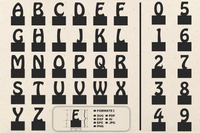 Buchstaben Und Zahlen Basteln Plotter Und Laser - 0-9 & A-C In 6cm Und 3cm Für Easy-Sticks Aufsteller