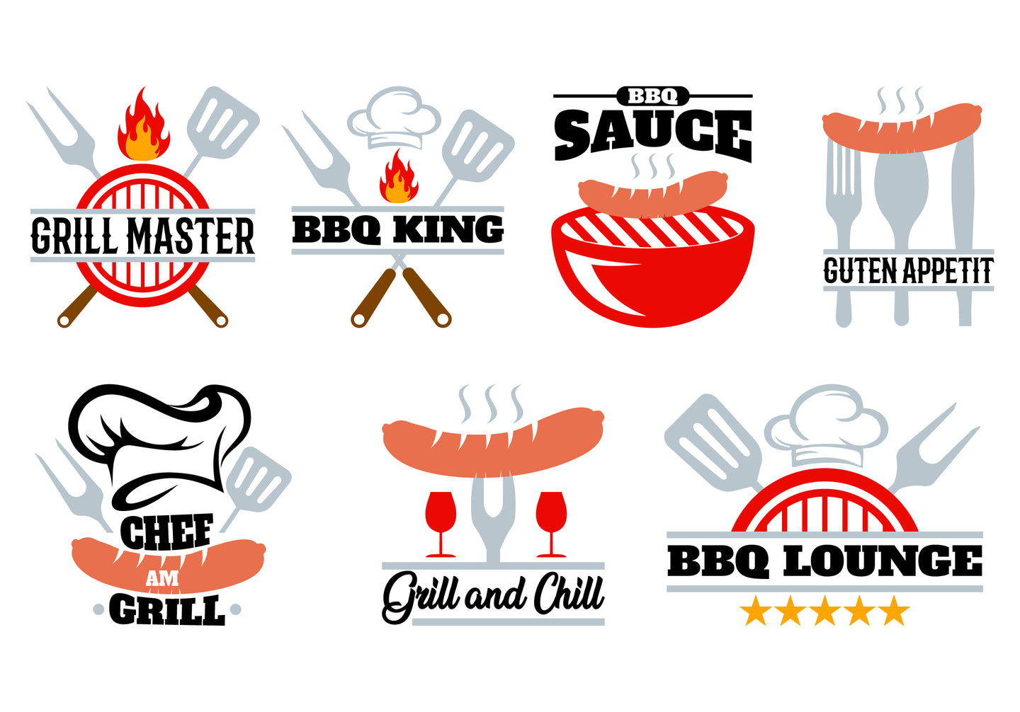 Grill Plotterdatei Mit Charmanten Grill Motiven Für Bastelprojekte – PDF, JPG, SVG Download