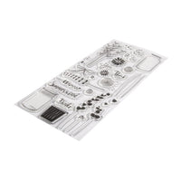 Ansicht der klaren Stempel von easy-sticks, die Blumen und Vasen zeigen, ideal für Scrapbooking und Bastelarbeiten - Stempelset 'Botanical'.