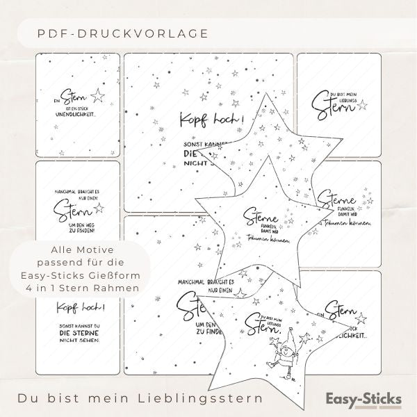 DubistmeinLieblingsstern Stern PDFs zum Ausdrucken Vorschaubild