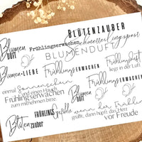 2in1 Metallic Folie Frühling 2 A5 - für Kerzen, Easy-Sticks Acryl, Keramik, Glas, Porzellan Blütenzauber Frühling Sticker Beschriftung