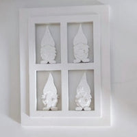 Fenster mit Wichteln gegossen aus Silikonform