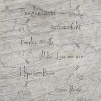 Friedenskerze PDF Datei und Plotterdatei - inspirierende Zitate und Taubenmotive auf Holz hintergrund, gestaltet von easy-sticks.