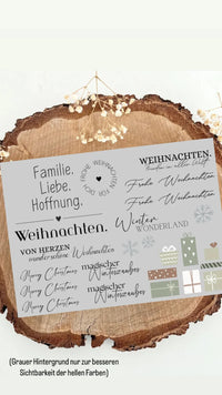 Frohe Weihnachten Rub On Sticker Randlos A5 – Hochauflösender, Wetterfester, Kratzfester Aufkleber