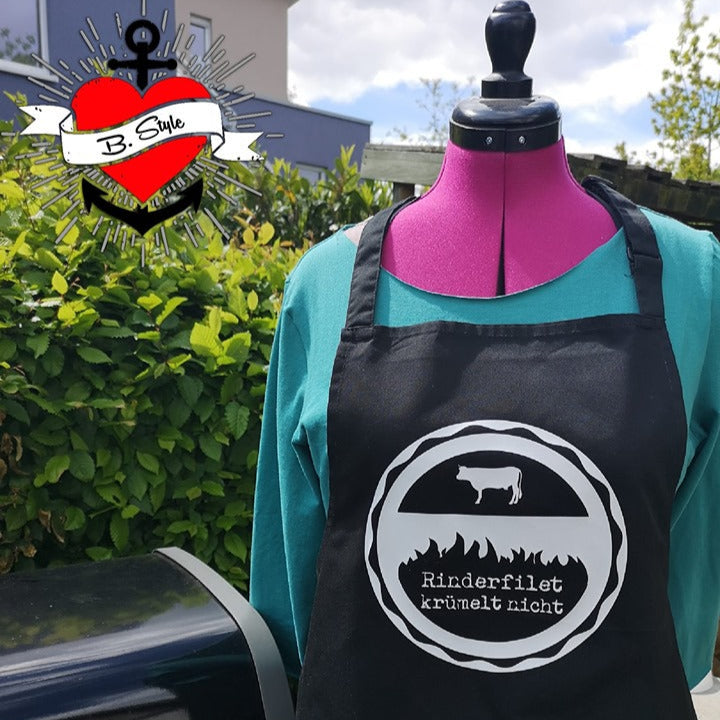 Schürze mit Rinderfilet krümelt nicht