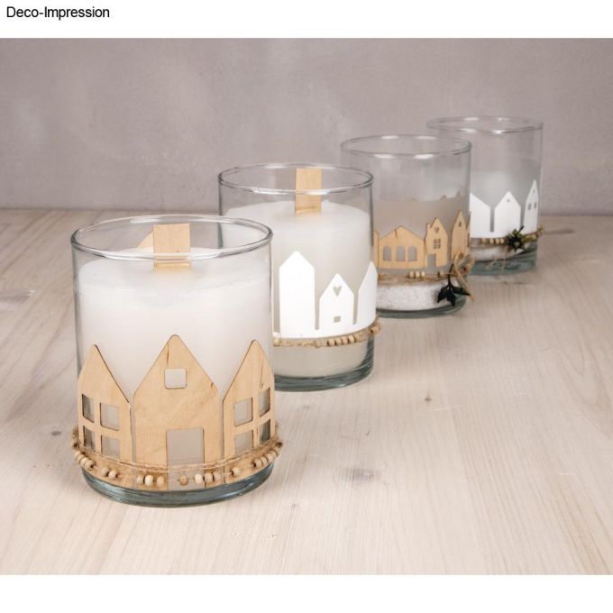 mini holzhäuser dekoration zum Basteln