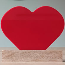 Lade das Bild in den Galerie-Viewer, rotes großes Herz aus Acryl, 15 cm x 15 cm x 3 mm
