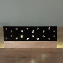 Lade das Bild in den Galerie-Viewer, Easy-Sticks Acryl glänzend schwarz mit Sternen, 4 Stück für außen und innen
