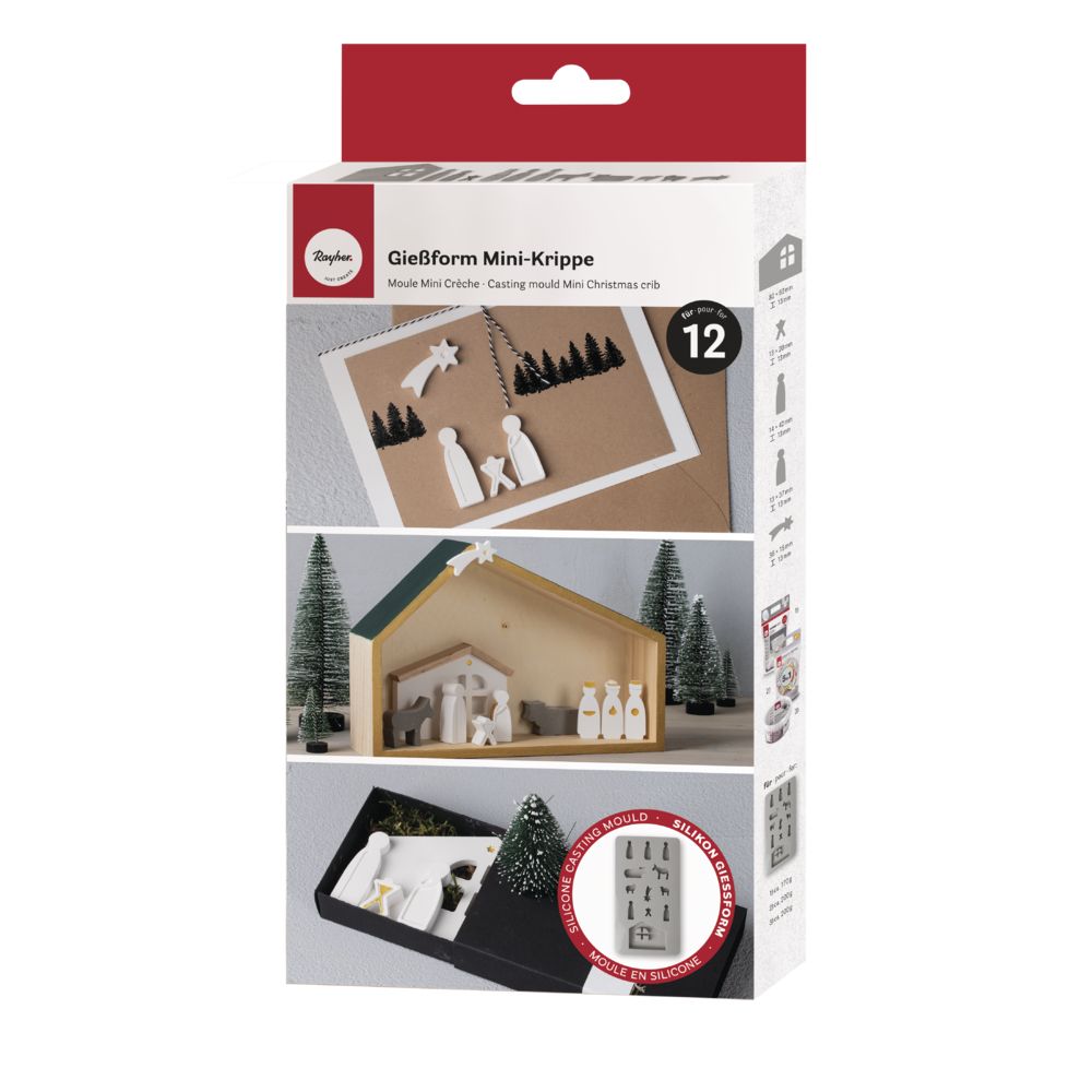 Silikongießform Mini Krippe