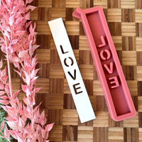 Silikonform Gießform "LOVE Schriftzug" Für Windlichter, Robust & Made In Germany, 16X2,2X0,8 Cm