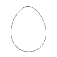 Metallring in Eiform, 20cm von easy-sticks - ideal für kreative Oster DIY-Projekte und floristische Dekorationen.