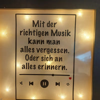 Mit der richtigen Musik kann man alles vergessen. Oder sich an alles erinnern. Plotter Datei Plotterspruch Musik
