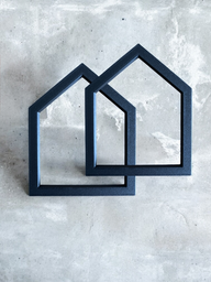 3D gedruckte Häuser Rahmen in schwarz zum Bauen eines Deko Hauses mit Easy-Sticks