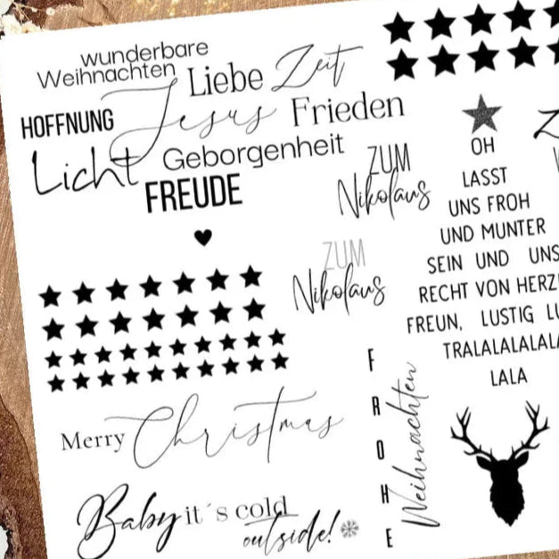 Rub Ons - Weihnachten