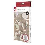 Silikonform 'Happy Spring' von Easy-Sticks, Verpackung mit Vorschau der 8 Motive, ideal für kreative Osterdekoration.