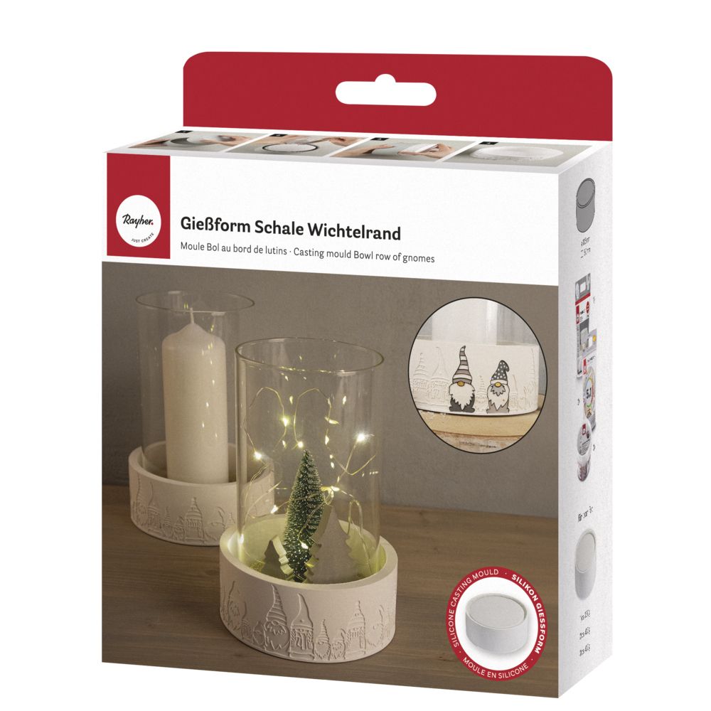 Silikongießform - Schale Wichtelrand