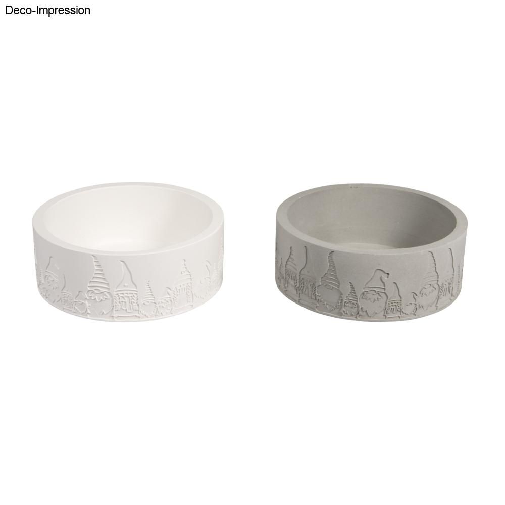 Silikon Giessform Schale Wichtelrand keraflot gegossen