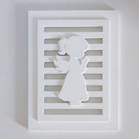 Silikonform - Engel Laterne Seitenteil gegossen mit Keraflott