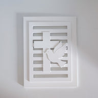 Silikonform - Kreuz/ Taube Laterne Seitenteil gegossen Keraflott