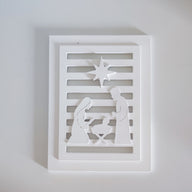 Silikonform - Krippe Laterne Seitenteil gegossen mit Gießmasse