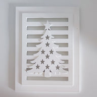 Silikonform - Tannenbaum Weihnachtsbaum Laterne Seitenteil gegossen mit Gießmasse