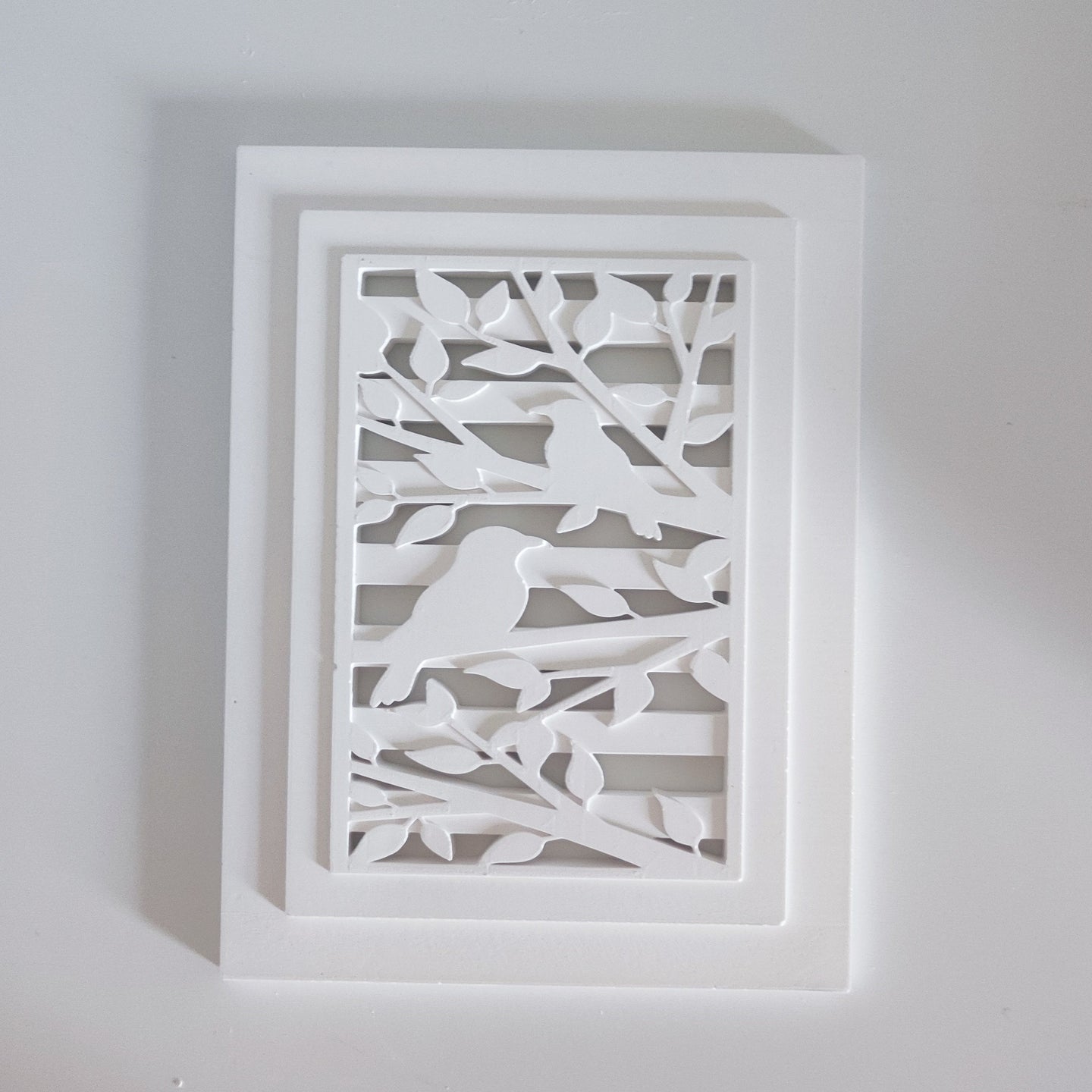 Silikonform - Vögel Laterne Seitenteil DIY gegossen mit Gießmasse