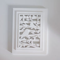 Silikonform - Vögel Laterne Seitenteil DIY gegossen mit Gießmasse