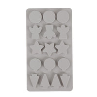 Silikon Gießform Mini-Dekoformen Xmas von easy-sticks, mit verschiedenen Festtagsmotiven wie Engel, Sterne, und Weihnachtsbäume, ideal für kreative Bastelprojekte.