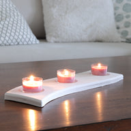 Teelichthalter Silikonform Für 3 Teelichthalter Auf Elegantem Tablett 10Cm X 30Cm