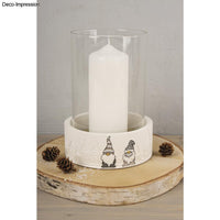 Silikon Giessform Schale Wichtelrand keraflot gegossen und 2 Wichtel angemalt