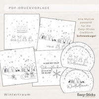 Laterne/ Lichtbox/ Schneekugel Silikonform PDF - Wintertraum